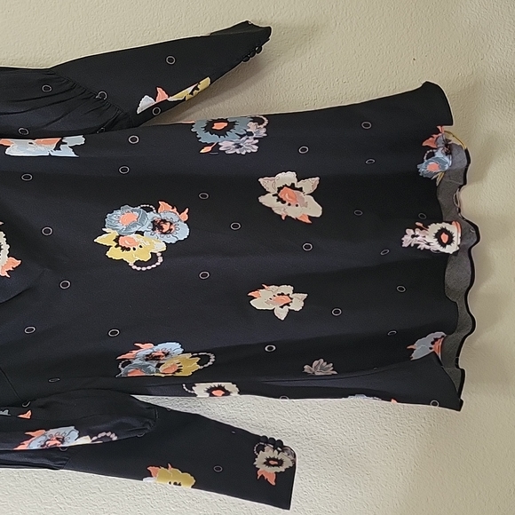 New Free People Womens Sunshadows Split-Sleeve Mini Dress Size 8 - Picture 8 of 16